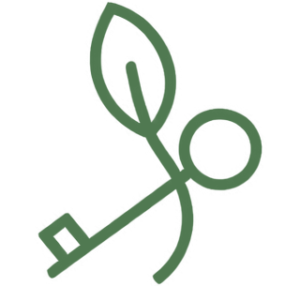 Chiave con foglia verde